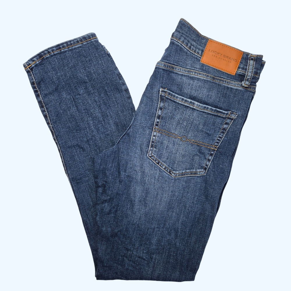 Lucky Brand 410 Athletic Straight Mens Jeans 32x34 (Fits 32" Inseam) Denim